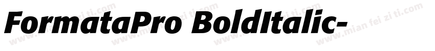 FormataPro BoldItalic字体转换